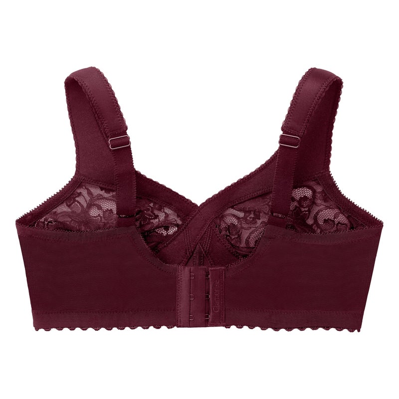 Glamorise Full Figure Plus Size MagicLift Original Support Bra Wirefree #1000 Burgundy - Image 4